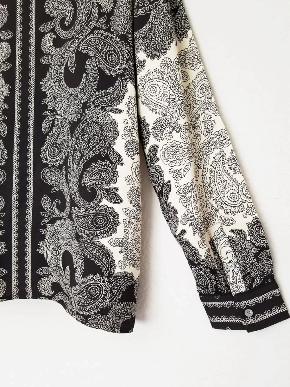 NEW J.CREW Drapey Camp-Collar Shirt M Paisley Scarf Bandana Satin CP645 $145 NWT